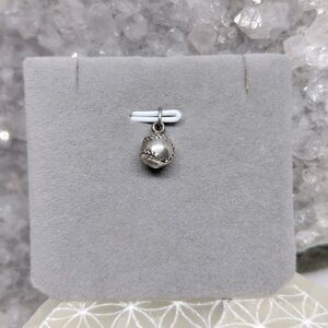 Vintage Sterling Silver Baseball Charm Pendant